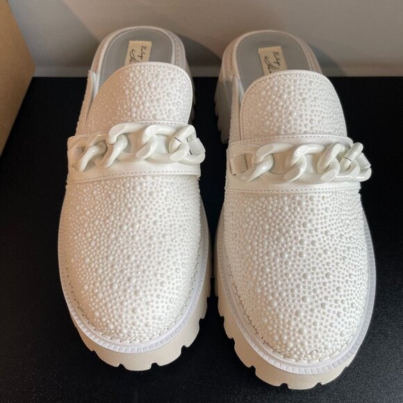 VINTAGE HAVANA Perla Open-Back White Mule Shoes - Size 8.5 - NWT - Picture 1 of 5
